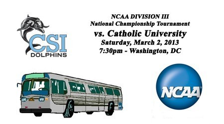 FAN BUS AVAILABLE FOR MEN’S NCAA CONTEST VS. CATHOLIC