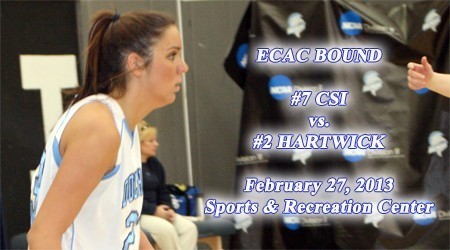 CSI WOMEN’S BASKETBALL DRAW ECAC BID; WILL PLAY HARTWICK AT HOME ON WEDNESDAY