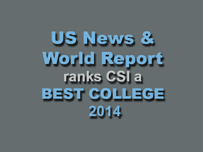 US News & World Report names CSI Best College