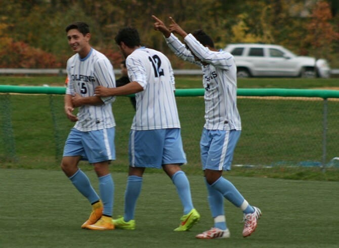 FIVE SECOND HALF GOALS LIFT DOLPHINS OVER COUGARS 5-1 IN CUNYAC QUARTERFINALS GAME