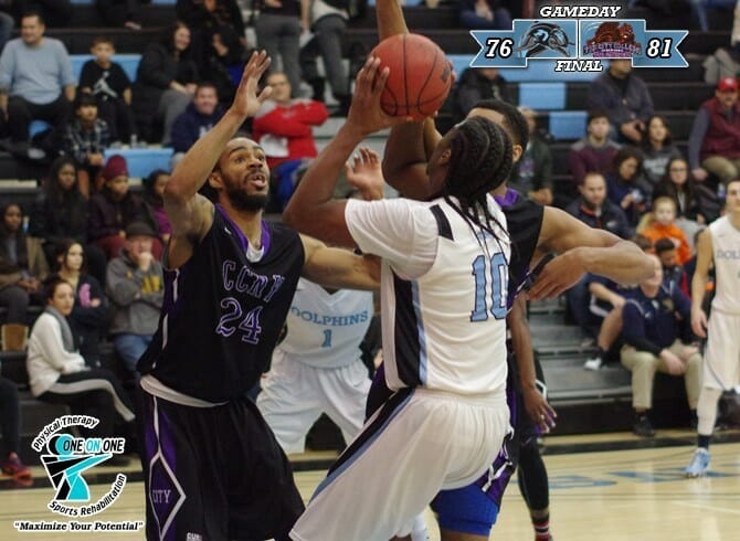 DOLPHINS DROP BIG LEAD AND FALL TO CCNY, 81-76