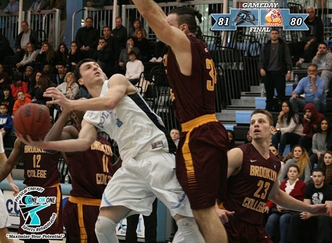 FRANK SCHETTINO JOINS 1,000 POINT CLUB AS DOLPHINS SURVIVE BULLDOGS, 81-80