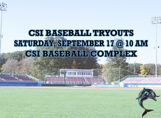 BASEBALL TRYOUTS TO BE HELD ON SEPTEMBER 17
