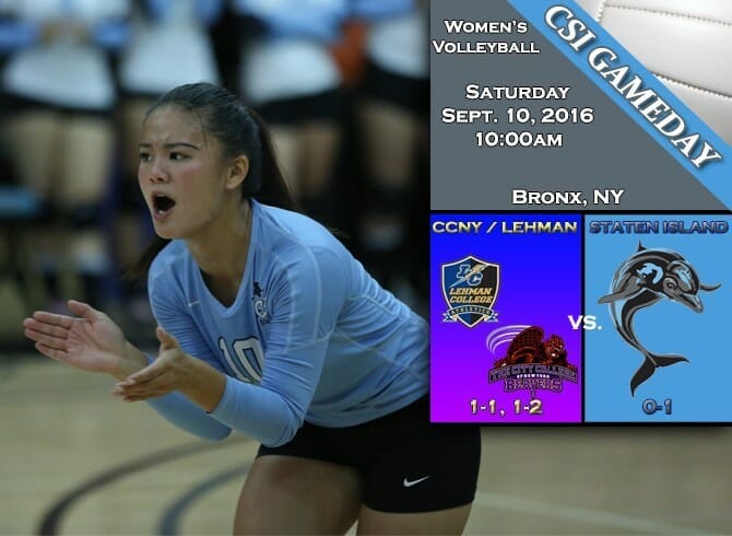 CSI GAMEDAY: WOMEN’S VOLLEYBALL VS. LEHMAN COLLEGE AND CCNY, 10AM
