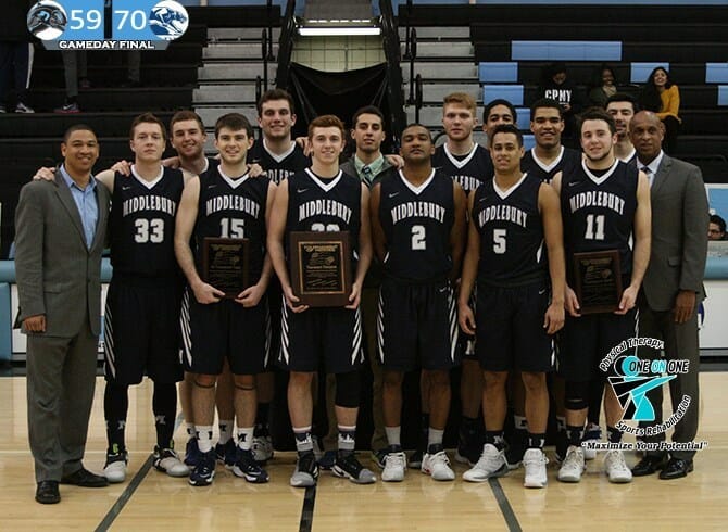 RED HOT MIDDLEBURY SURGES PAST DOLPHINS, 70-59, TO WIN FIRST TOURNAMENT OF HEROES CHAMPIONSHIP