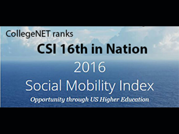 CSI Ranks No.16 in U.S. for Providing Social Mobility For Students