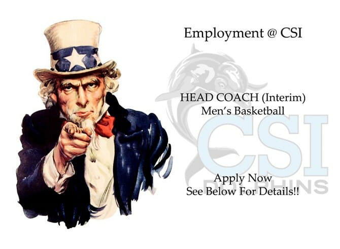 EMPLOYMENT OPPORTUNITY – HEAD COACH WANTED