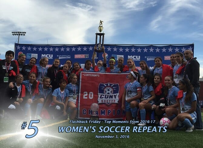 FLASHBACK FRIDAY – #5 WOMEN’S SOCCER REPEATS AS CUNYAC CHAMPS