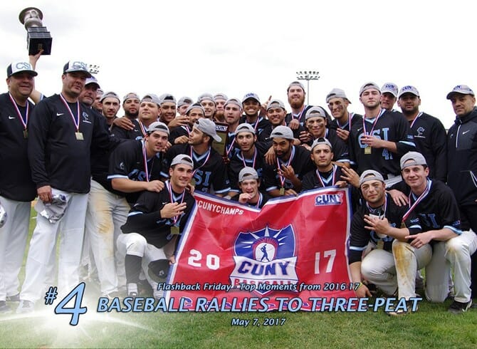 FLASHBACK FRIDAY – #4 BASEBALL RALLIES TO TAKE ANOTHER CUNYAC TITLE