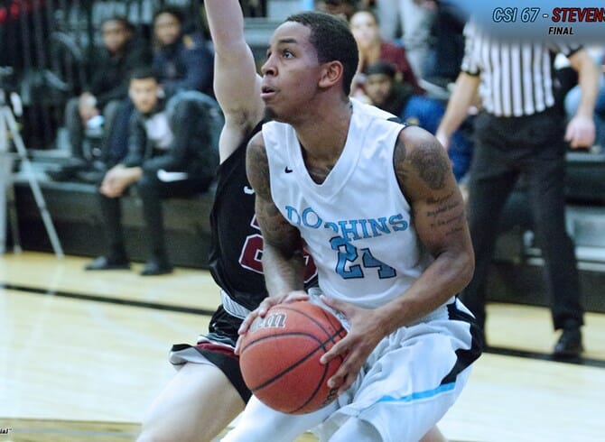 DOLPHINS’ LATE RUN NOT ENOUGH; FALL TO STEVENS 77-67