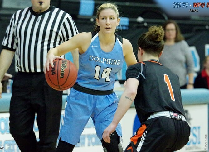 STOUT DEFENSE LIFTS DOLPHINS PAST PIONEERS, 79-58