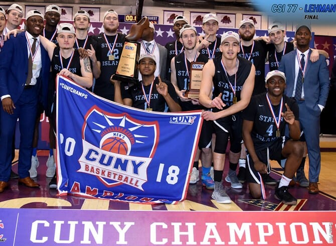 DOLPHINS STRIKE DOWN LEHMAN TO REPEAT AS CUNYAC CHAMPS