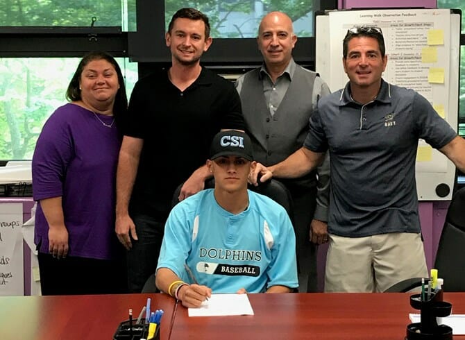 TOTTENVILLE’S FALCONE SIGNS TO PLAY WITH CSI BASEBALL