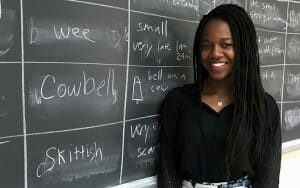 Elisabeth Loua, from Guinea, is aiming to work in international relations.