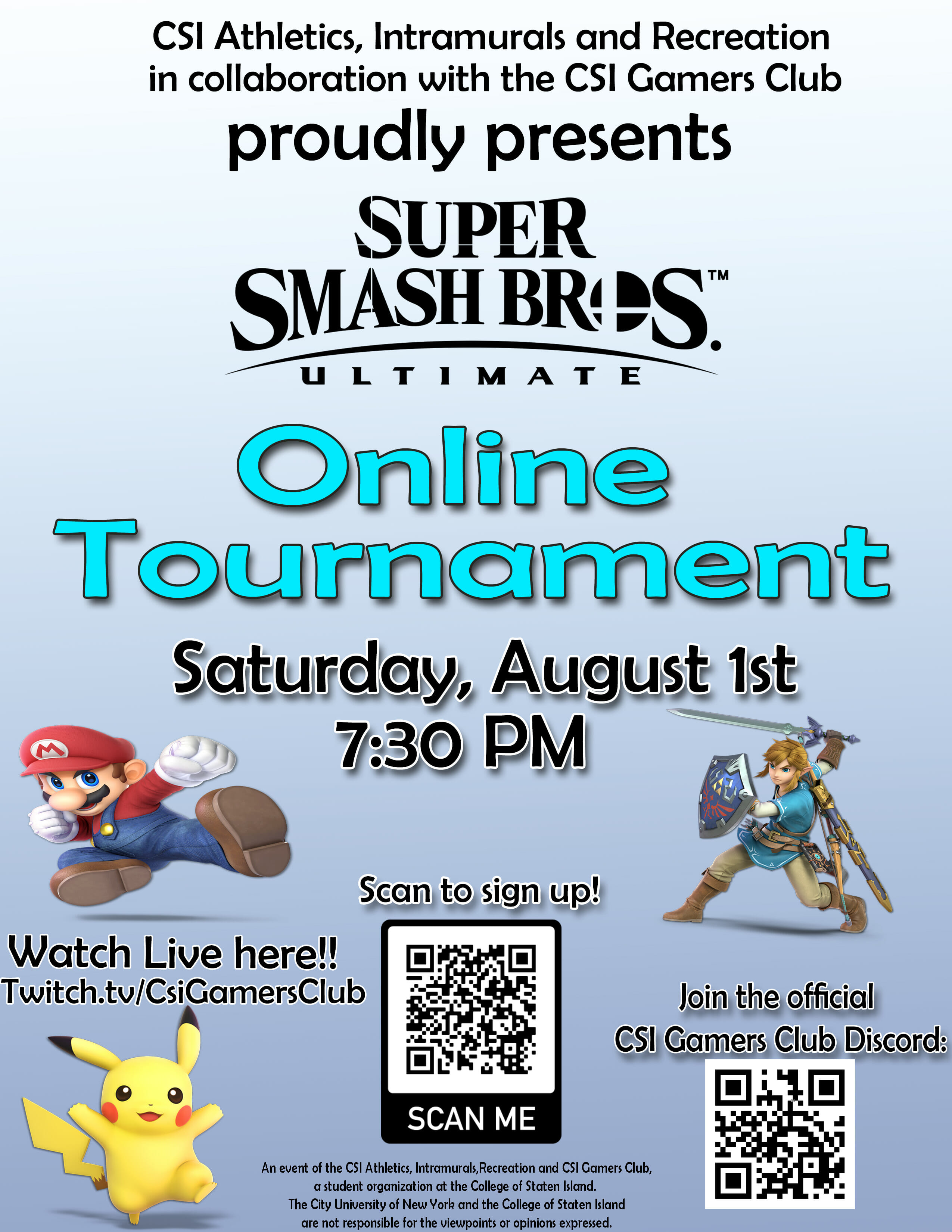 Super Smash Bros. Ultimate Online Tournament CSI Today