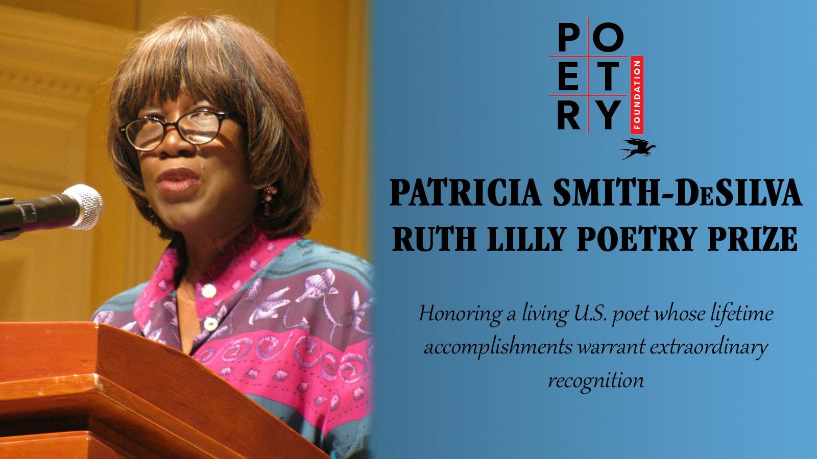 Patricia Smith-DeSilva Wins Prestigious Ruth Lilly Poetry Prize