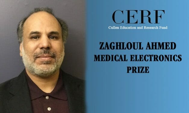 Dr. Zaghloul Ahmed Awarded CERF Medical Electronics Prize for Amyotrophic Lateral Sclerosis (ALS)
