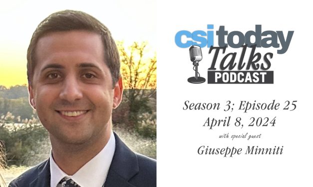 Giuseppe Minniti, Two-Time Alum and Adjunct, Joins CSI Today Talks