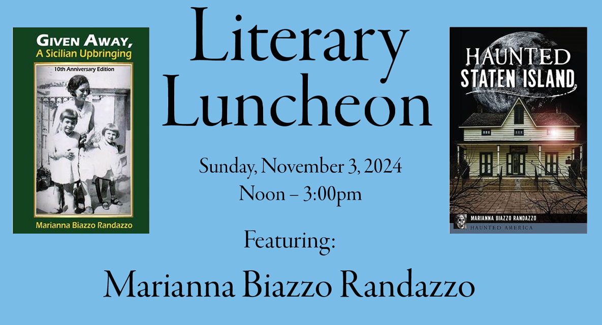 Literary Luncheon With Marianna Randazzo to be Held Sunday, Nov. 3