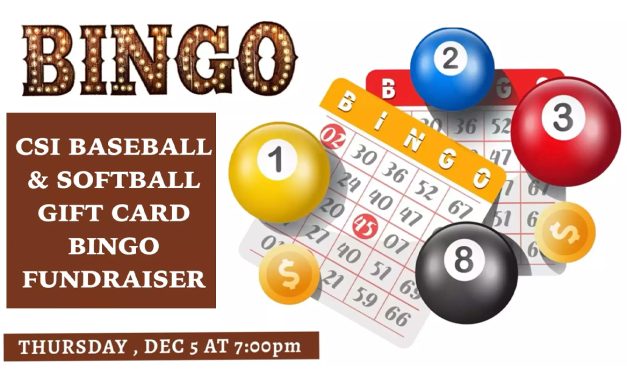 CSI Baseball and Softball Team Up for Bingo Fundraiser on December 5