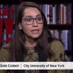 Professor Ozlem Goner appearing on the news program Democracy Now!