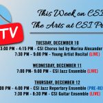 Big Week for the Arts at CSI on CSI-TV – Catch the Lineup Here