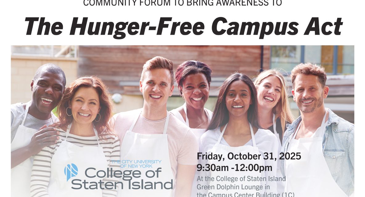 CSI to Host Community Forum on the Hunger-Free Campus Act