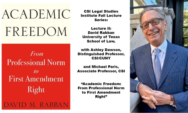 See It: Legal Studies Lecture On Academic Freedom with David Rabban