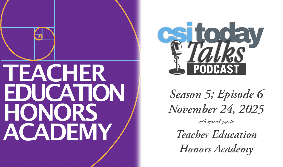 A promo for CSI Today Talks for November 24, 2025