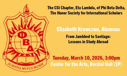 14th Annual Phi Beta Delta Induction Ceremony to Feature Keynote Speaker CSI Alumna Elizabeth Krawczun ’14