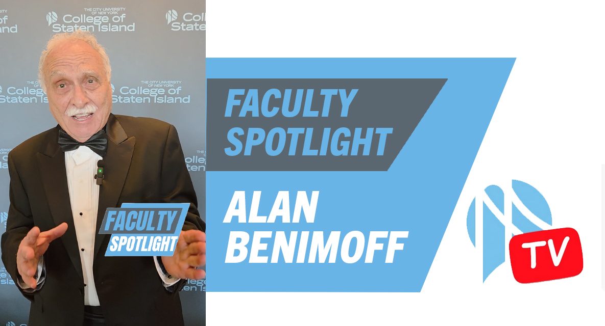 This Week’s “Faculty Spotlight” Features Professor Alan Benimoff