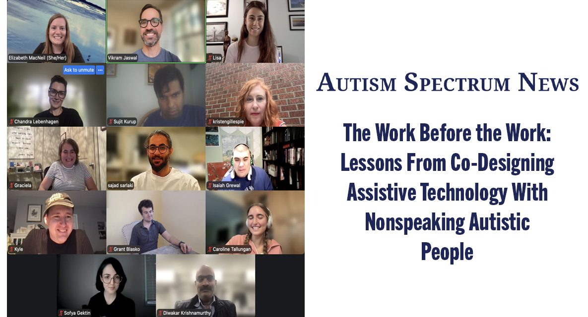 Autism Spectrum News highlights CSI Work in Assistive Technology Research for Nonspeaking Autistic People