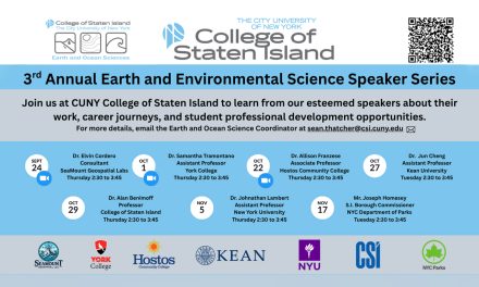 College of Staten Island Announces Third Annual Earth and Environmental Science Speaker Series