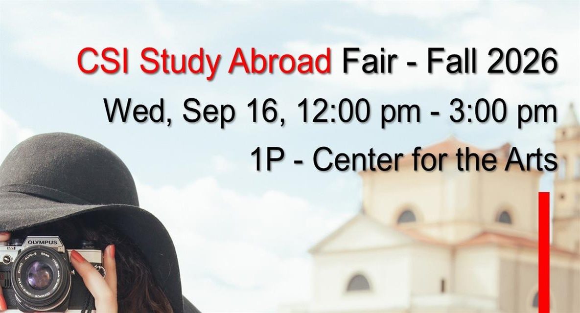 CSI Study Abroad Fair Returns Sept. 16 with New Global Opportunities