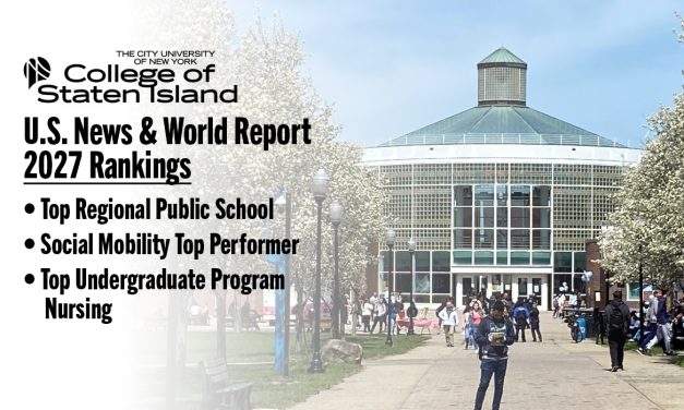 CSI Earns Top 25 Ranking Among Public Regional Universities in Latest U.S. News & World Report Rankings